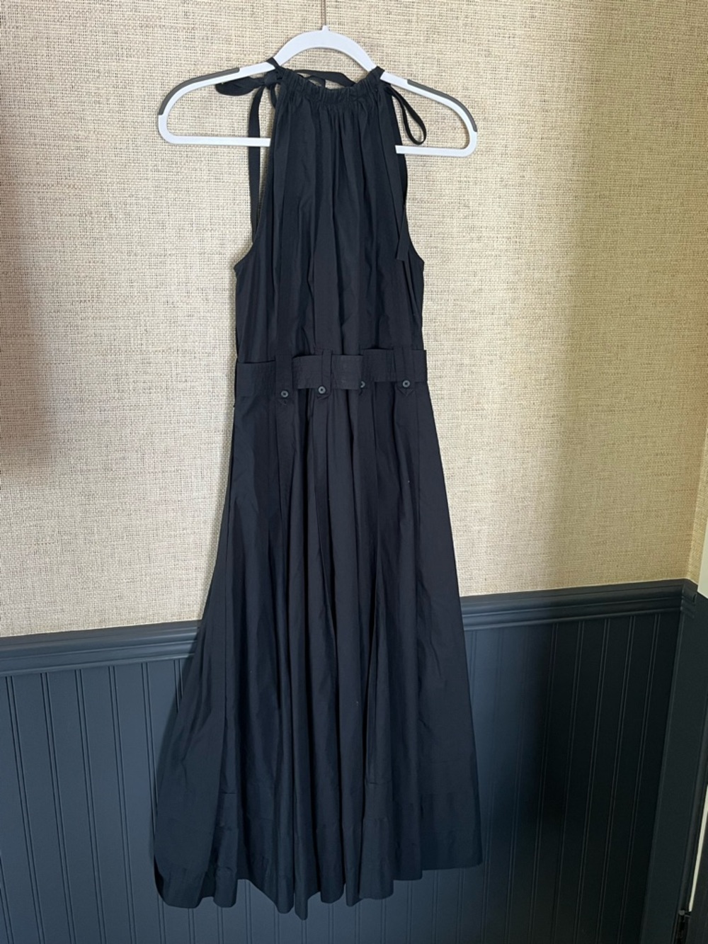 Ulla Johnson Navy Tie-Shoulder Midi Dress - Picture 5 of 5